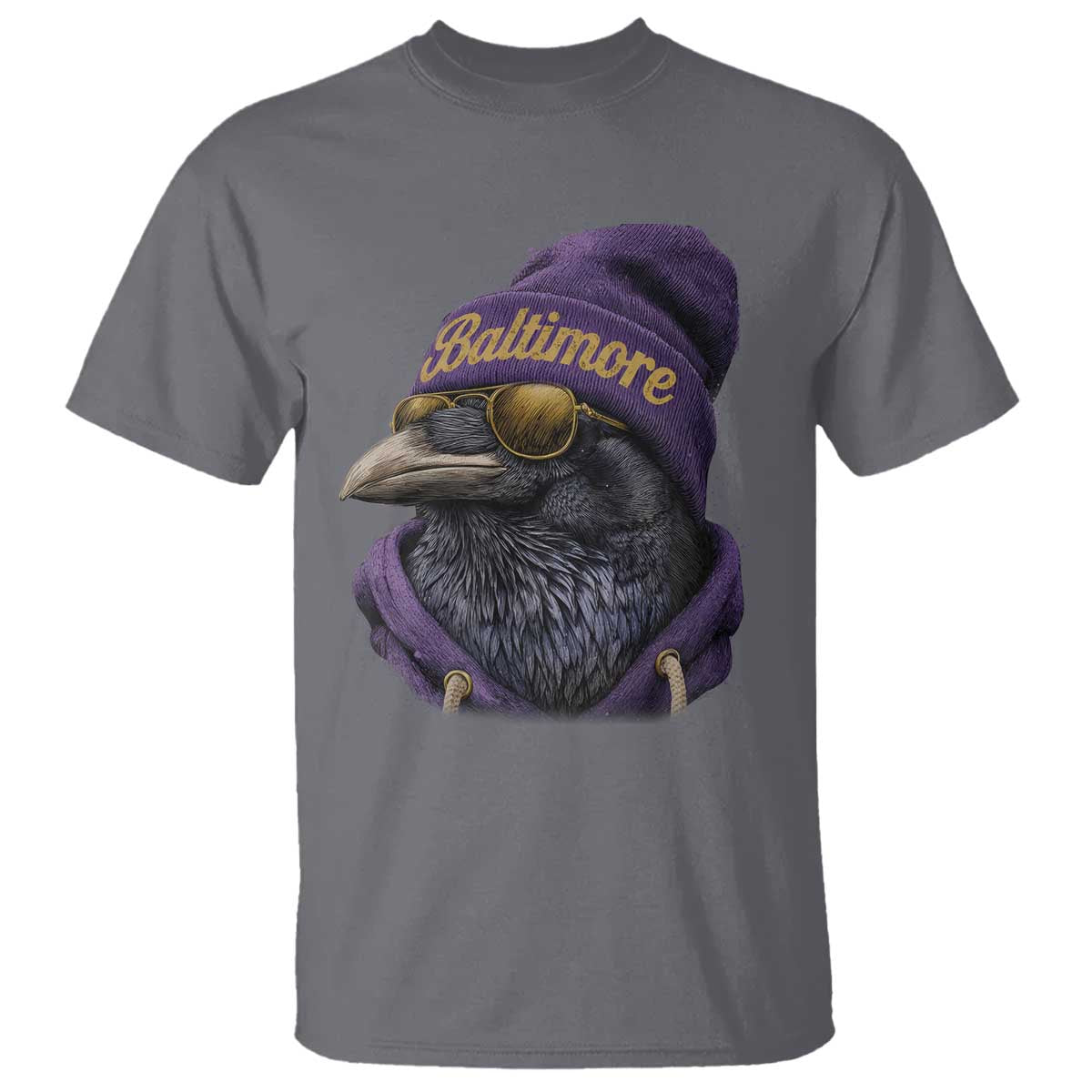 RF Football Lover T Shirt Vintage Maryland Edgar Allan Poe The Flock Game Day TS10 Charcoal Print Your Wear