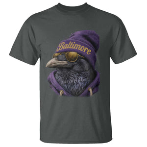RF Football Lover T Shirt Vintage Maryland Edgar Allan Poe The Flock Game Day TS10 Dark Heather Print Your Wear