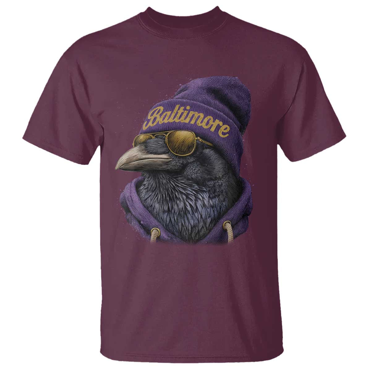 RF Football Lover T Shirt Vintage Maryland Edgar Allan Poe The Flock Game Day TS10 Maroon Print Your Wear