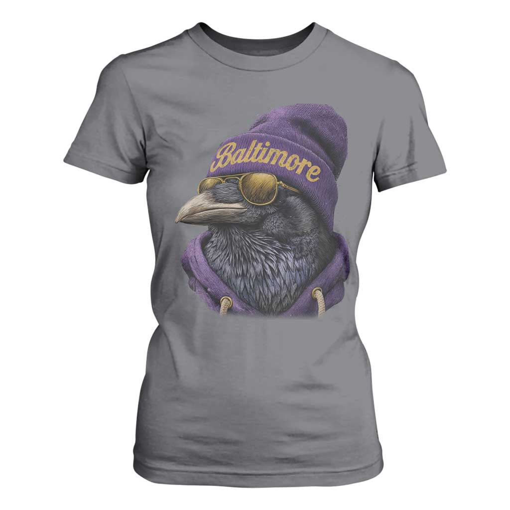 RF Football Lover T Shirt For Women Vintage Maryland Edgar Allan Poe The Flock Game Day TS10 Charcoal Print Your Wear