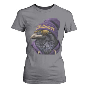 RF Football Lover T Shirt For Women Vintage Maryland Edgar Allan Poe The Flock Game Day TS10 Charcoal Print Your Wear