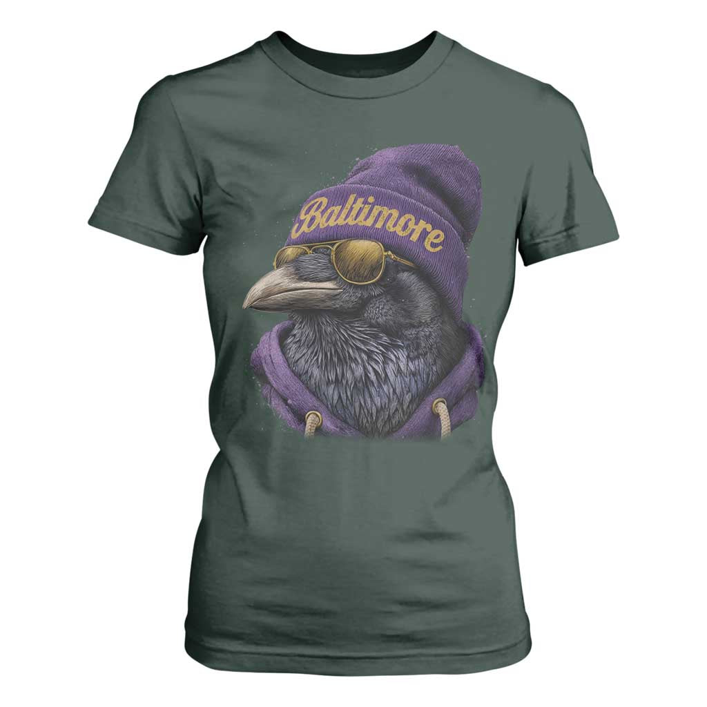 RF Football Lover T Shirt For Women Vintage Maryland Edgar Allan Poe The Flock Game Day TS10 Dark Forest Green Print Your Wear