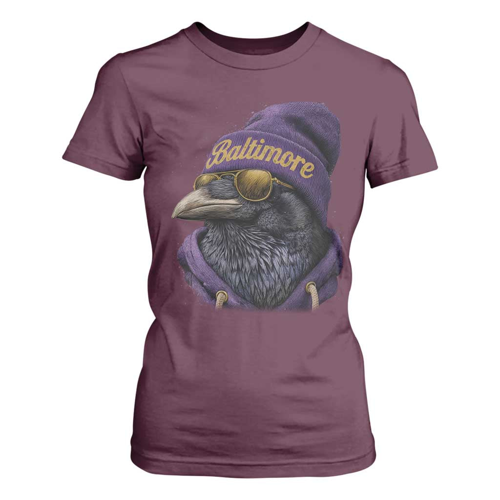RF Football Lover T Shirt For Women Vintage Maryland Edgar Allan Poe The Flock Game Day TS10 Maroon Print Your Wear