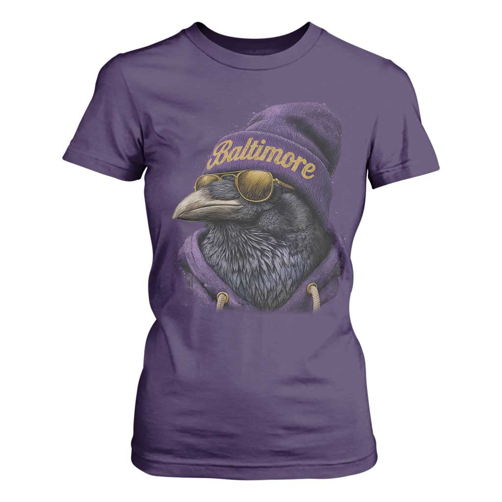 RF Football Lover T Shirt For Women Vintage Maryland Edgar Allan Poe The Flock Game Day TS10 Purple Print Your Wear