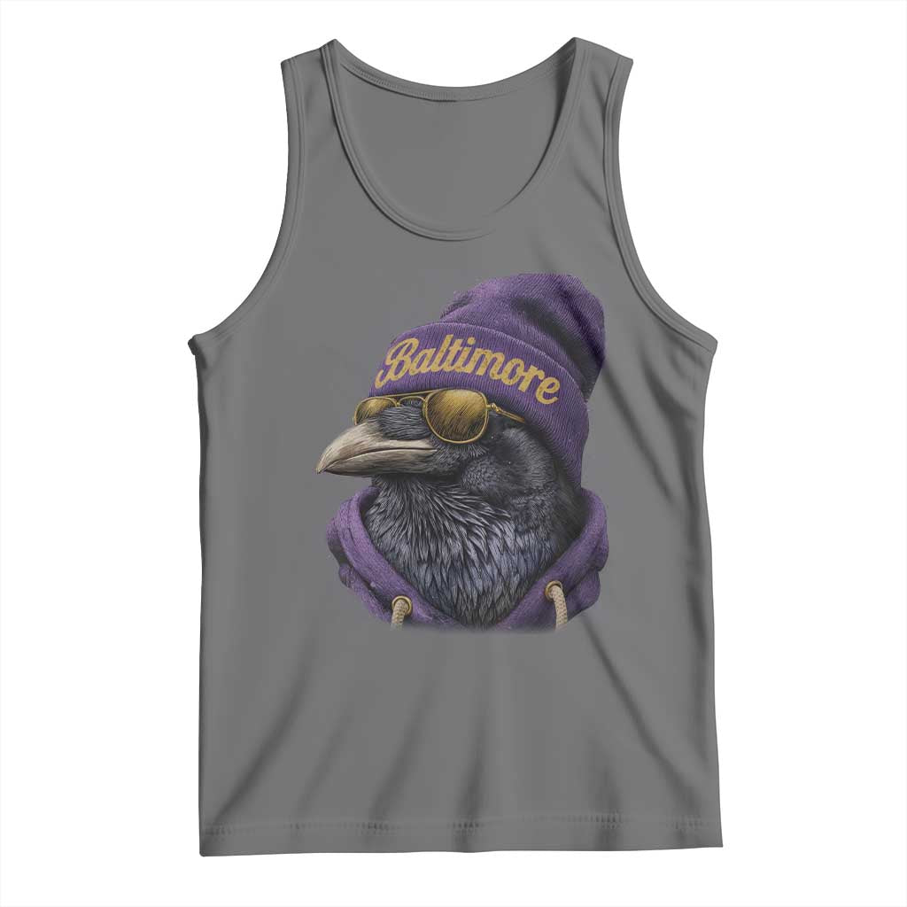RF Football Lover Tank Top Vintage Maryland Edgar Allan Poe The Flock Game Day TS10 Black Heather Print Your Wear
