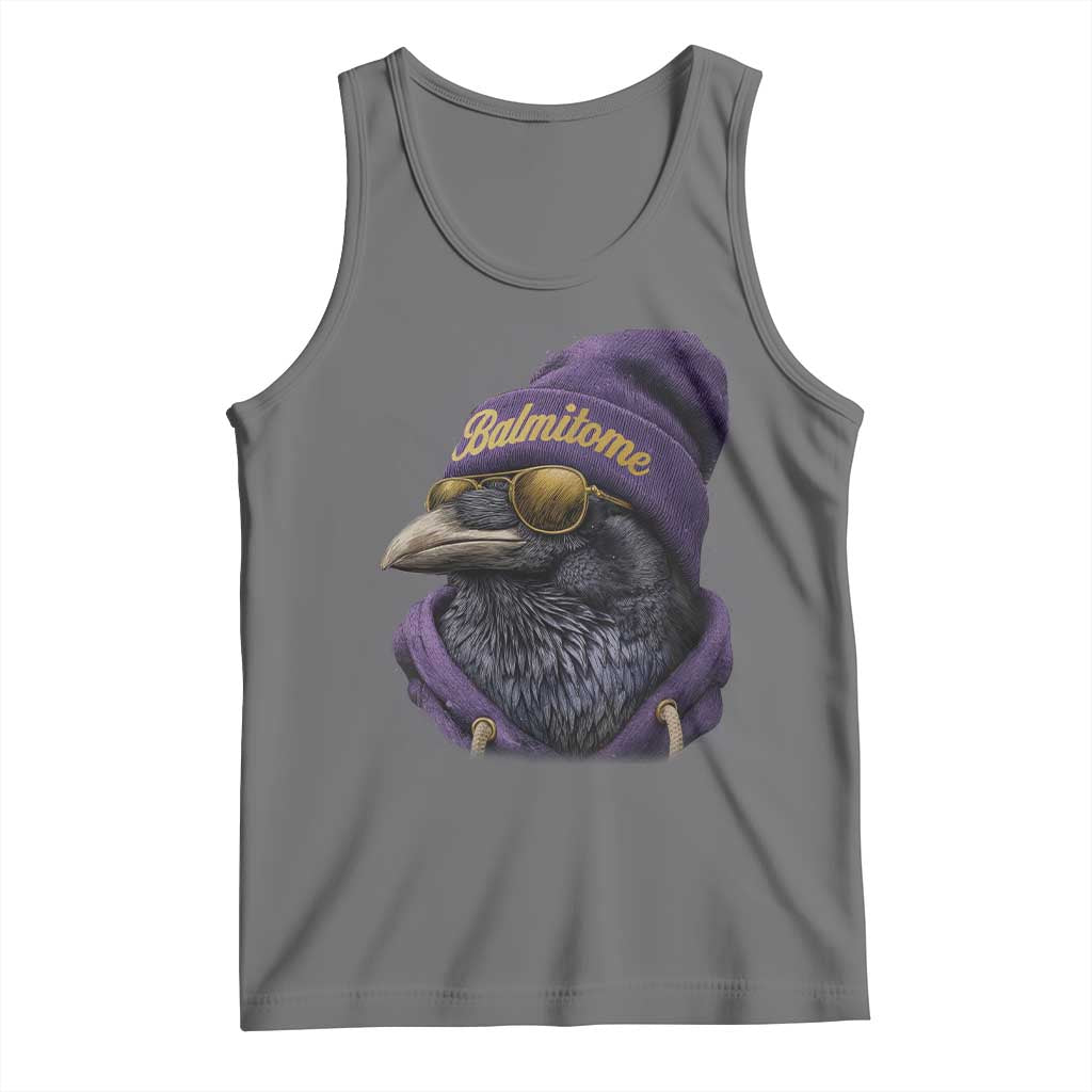 Baltimore Tank Top Vintage Maryland Edgar Allan Poe Raven Game Day TS10 Black Heather Print Your Wear