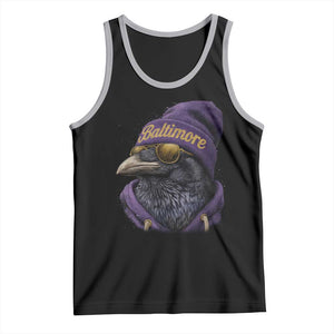 RF Football Lover Tank Top Vintage Maryland Edgar Allan Poe The Flock Game Day TS10 Black Athletic Heather Print Your Wear