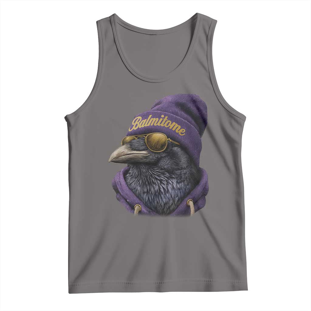 Baltimore Tank Top Vintage Maryland Edgar Allan Poe Raven Game Day TS10 Deep Heather Print Your Wear