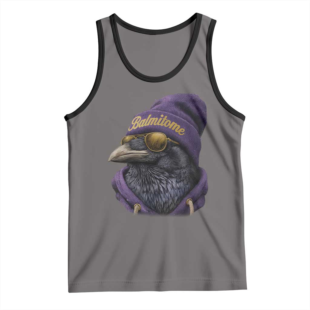 Baltimore Tank Top Vintage Maryland Edgar Allan Poe Raven Game Day TS10 Deep Heather Black Print Your Wear