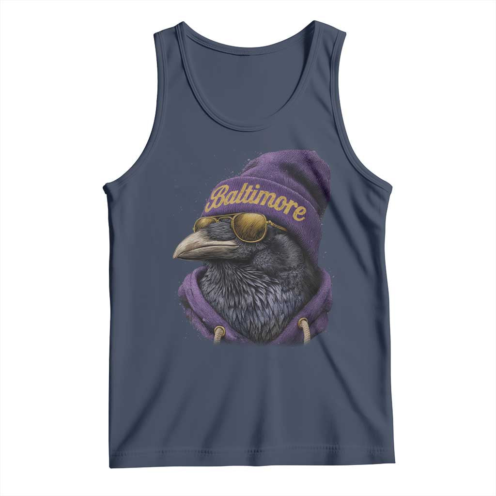 RF Football Lover Tank Top Vintage Maryland Edgar Allan Poe The Flock Game Day TS10 Navy Print Your Wear