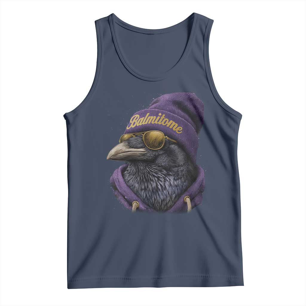Baltimore Tank Top Vintage Maryland Edgar Allan Poe Raven Game Day TS10 Navy Print Your Wear