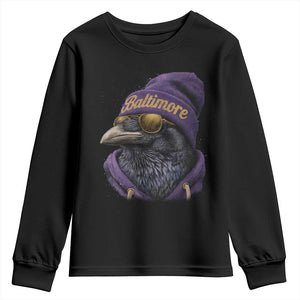 RF Football Lover Youth Sweatshirt Vintage Maryland Edgar Allan Poe The Flock Game Day TS10 Black Print Your Wear