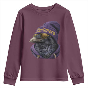 RF Football Lover Youth Sweatshirt Vintage Maryland Edgar Allan Poe The Flock Game Day TS10 Maroon Print Your Wear