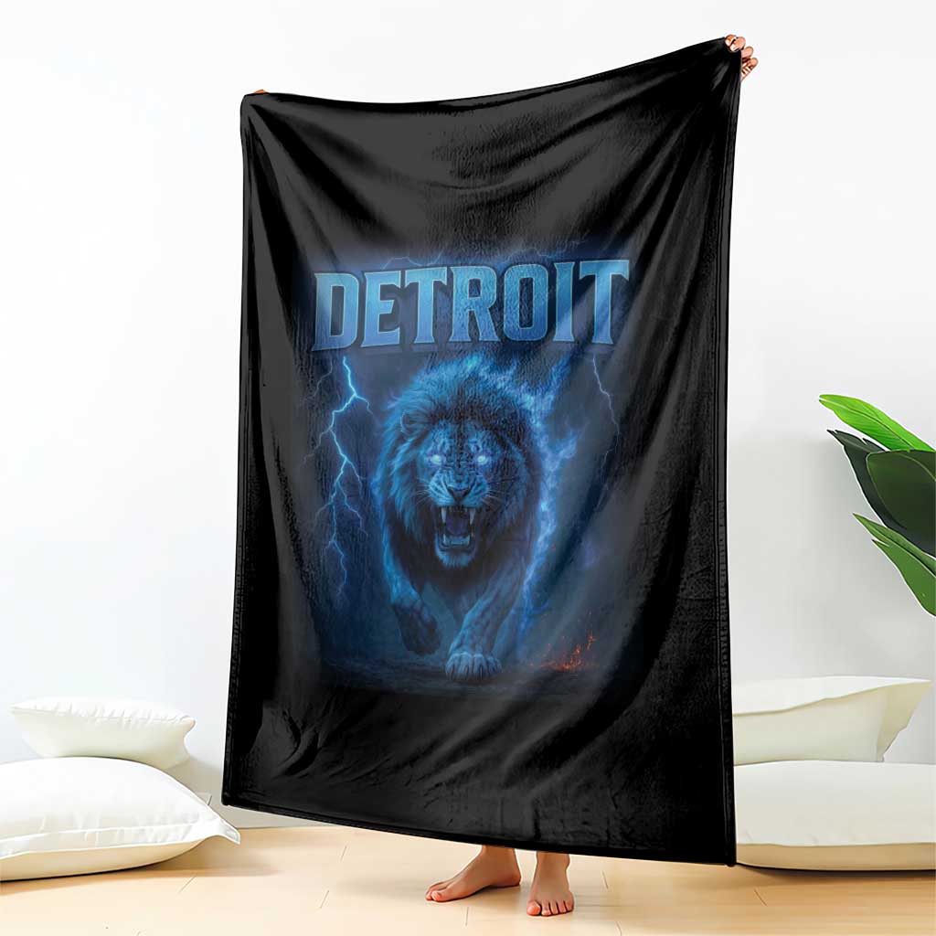 Retro Detroit Football Throw Blanket Love Lions Bootleg Vintage Rap Tee TS10 Print Your Wear