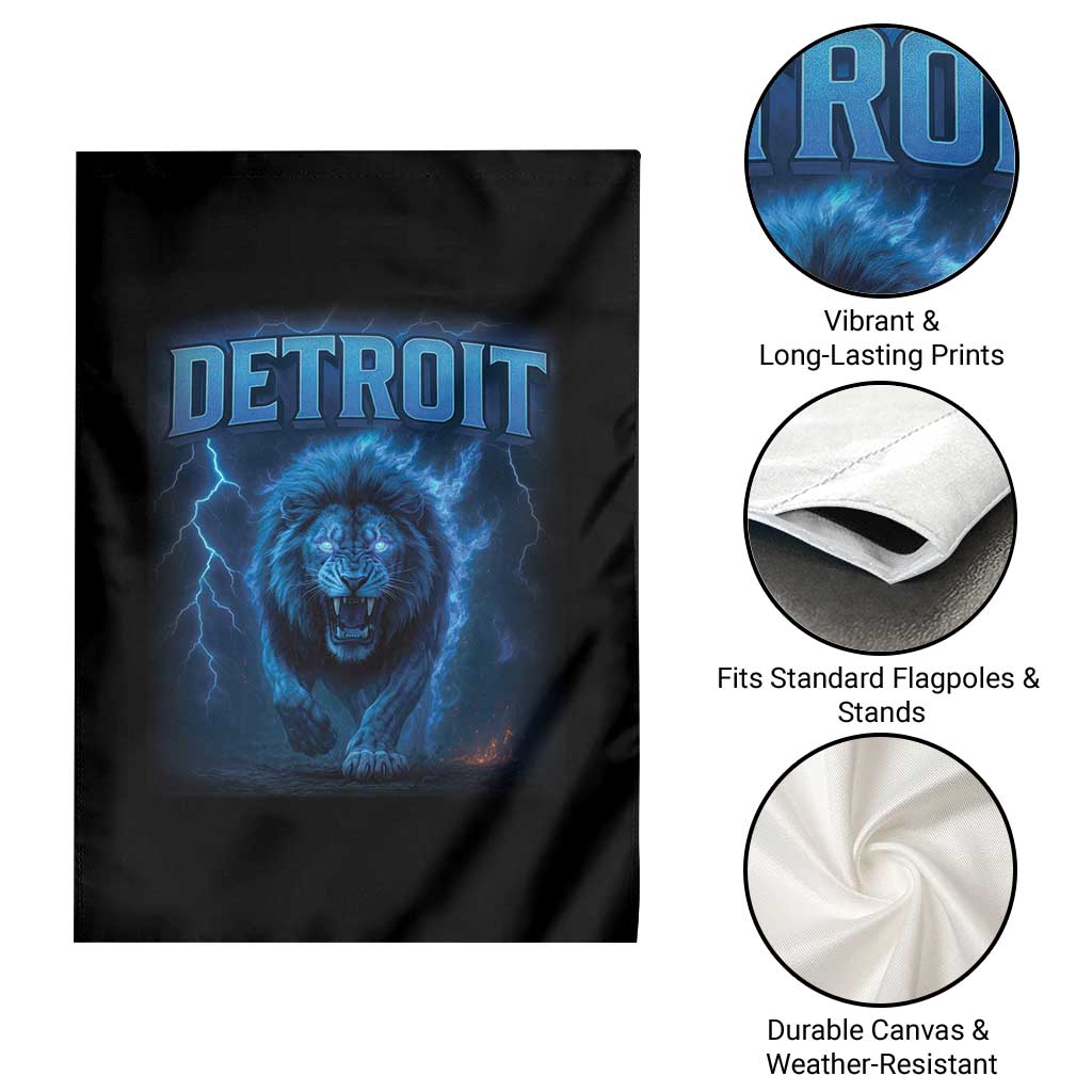 Retro Detroit Football Garden Flag Love Lions Bootleg Vintage Rap Tee TS10 Print Your Wear