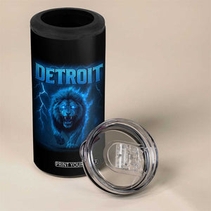 Retro Detroit Football 4 in 1 Can Cooler Tumbler Love Lions Bootleg Vintage Rap Tee TS10 Print Your Wear