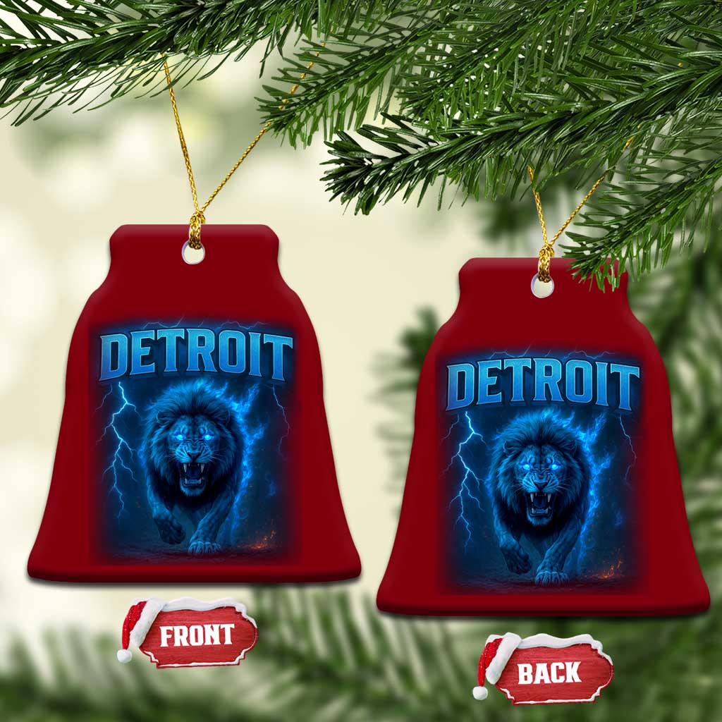 Retro Detroit Football Ceramic Ornament Love Lions Bootleg Vintage Rap Tee TS10 Print Your Wear
