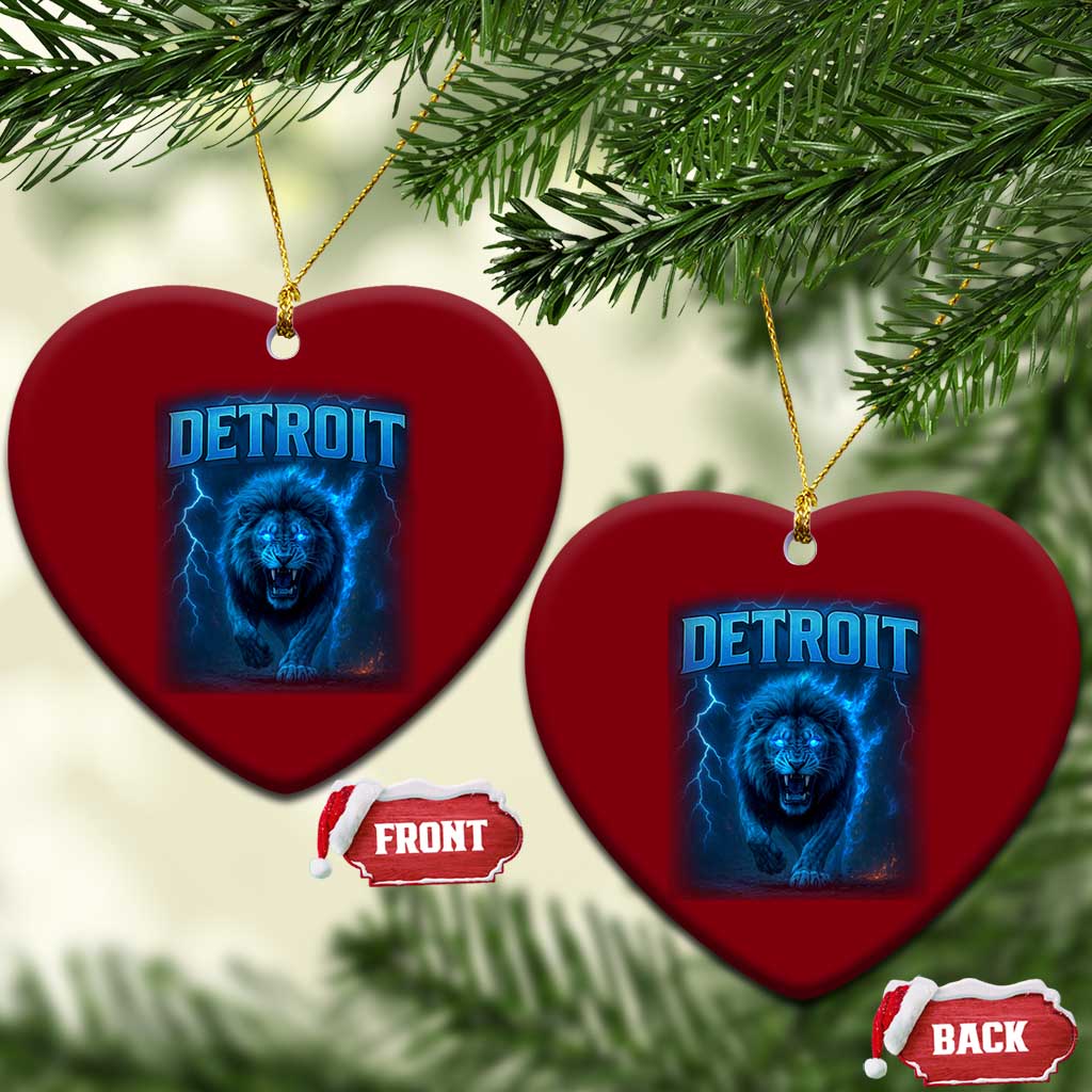 Retro Detroit Football Ceramic Ornament Love Lions Bootleg Vintage Rap Tee TS10 Print Your Wear