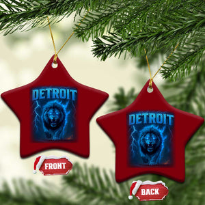 Retro Detroit Football Ceramic Ornament Love Lions Bootleg Vintage Rap Tee TS10 Print Your Wear