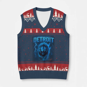 Retro LF Football V-Neck Knit Sweater Vest Love DFL Bootleg Vintage Rap Tee TS10 Navy Red Print Your Wear