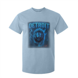 Retro Detroit Football T Shirt For Kid Love Lions Bootleg Vintage Rap Tee TS10 Light Blue Print Your Wear