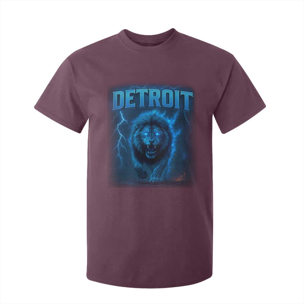 Retro Detroit Football T Shirt For Kid Love Lions Bootleg Vintage Rap Tee TS10 Maroon Print Your Wear