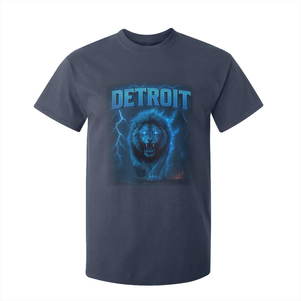 Retro Detroit Football T Shirt For Kid Love Lions Bootleg Vintage Rap Tee TS10 Navy Print Your Wear