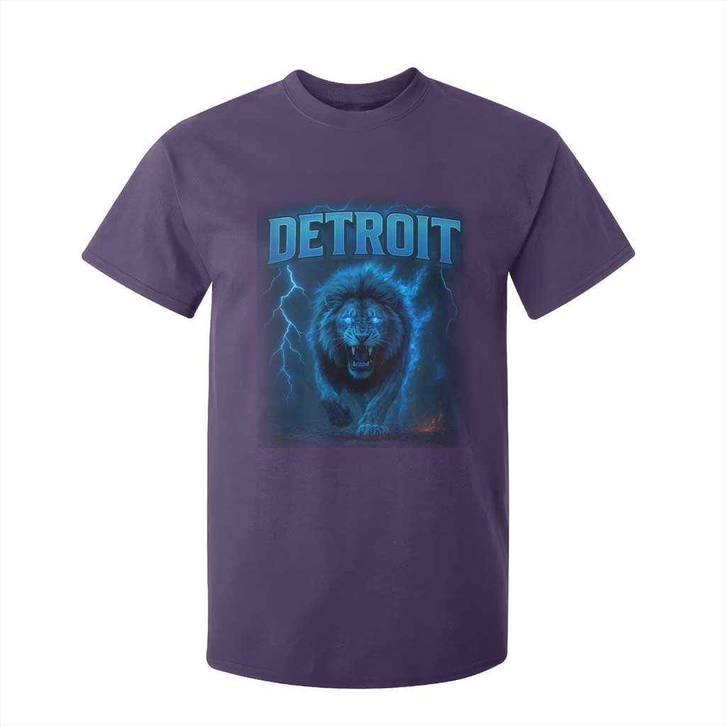Retro Detroit Football T Shirt For Kid Love Lions Bootleg Vintage Rap Tee TS10 Purple Print Your Wear