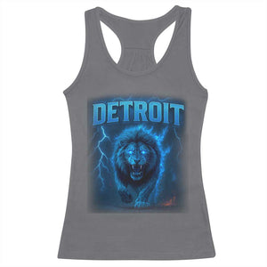 Retro Detroit Football Racerback Tank Top Love Lions Bootleg Vintage Rap Tee TS10 Charcoal Print Your Wear