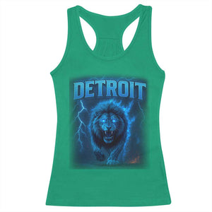 Retro Detroit Football Racerback Tank Top Love Lions Bootleg Vintage Rap Tee TS10 Irish Green Print Your Wear