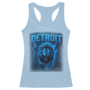Retro Detroit Football Racerback Tank Top Love Lions Bootleg Vintage Rap Tee TS10 Light Blue Print Your Wear