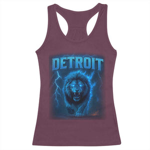 Retro Detroit Football Racerback Tank Top Love Lions Bootleg Vintage Rap Tee TS10 Maroon Print Your Wear