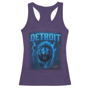 Retro Detroit Football Racerback Tank Top Love Lions Bootleg Vintage Rap Tee TS10 Purple Print Your Wear