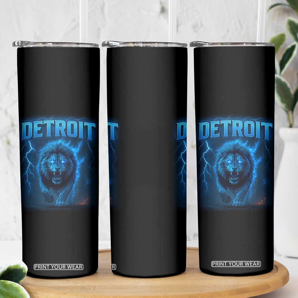 Retro Detroit Football Skinny Tumbler Love Lions Bootleg Vintage Rap Tee TS10 Print Your Wear