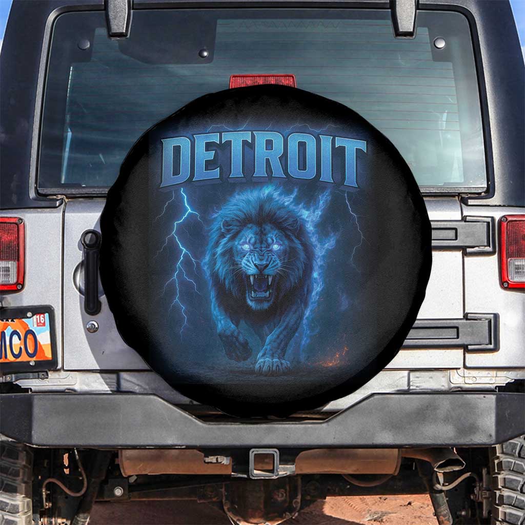 Retro Detroit Football Spare Tire Cover Love Lions Bootleg Vintage Rap Tee TS10 No hole Black Print Your Wear
