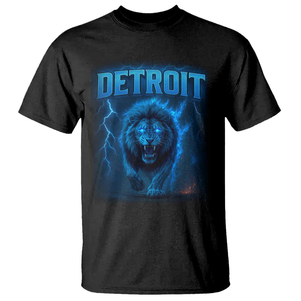 Retro Detroit Football T Shirt Love Lions Bootleg Vintage Rap Tee TS10 Black Print Your Wear