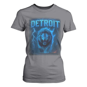 Retro Detroit Football T Shirt For Women Love Lions Bootleg Vintage Rap Tee TS10 Charcoal Print Your Wear