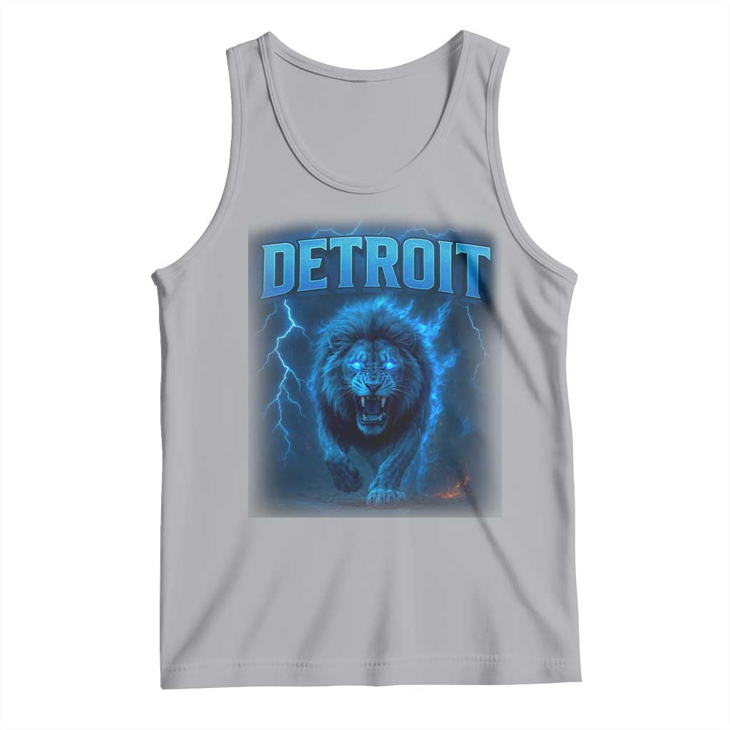 Retro Detroit Football Tank Top Love Lions Bootleg Vintage Rap Tee TS10 Athletic Heather Print Your Wear