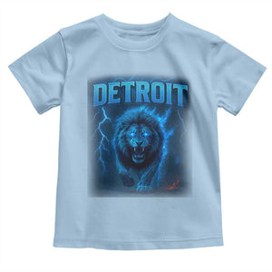 Retro Detroit Football Toddler T Shirt Love Lions Bootleg Vintage Rap Tee TS10 Light Blue Print Your Wear