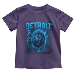 Retro Detroit Football Toddler T Shirt Love Lions Bootleg Vintage Rap Tee TS10 Purple Print Your Wear