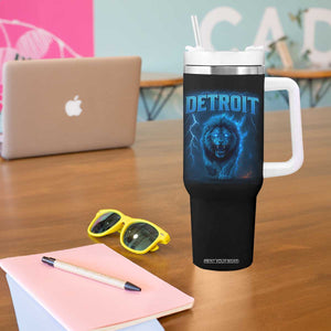 Retro Detroit Football Tumbler With Handle Love Lions Bootleg Vintage Rap Tee TS10 Print Your Wear