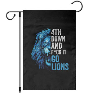LF Game Day Garden Flag Funny 4th Down F*ck It Blue Team Sports Fan TS10 Black Print Your Wear