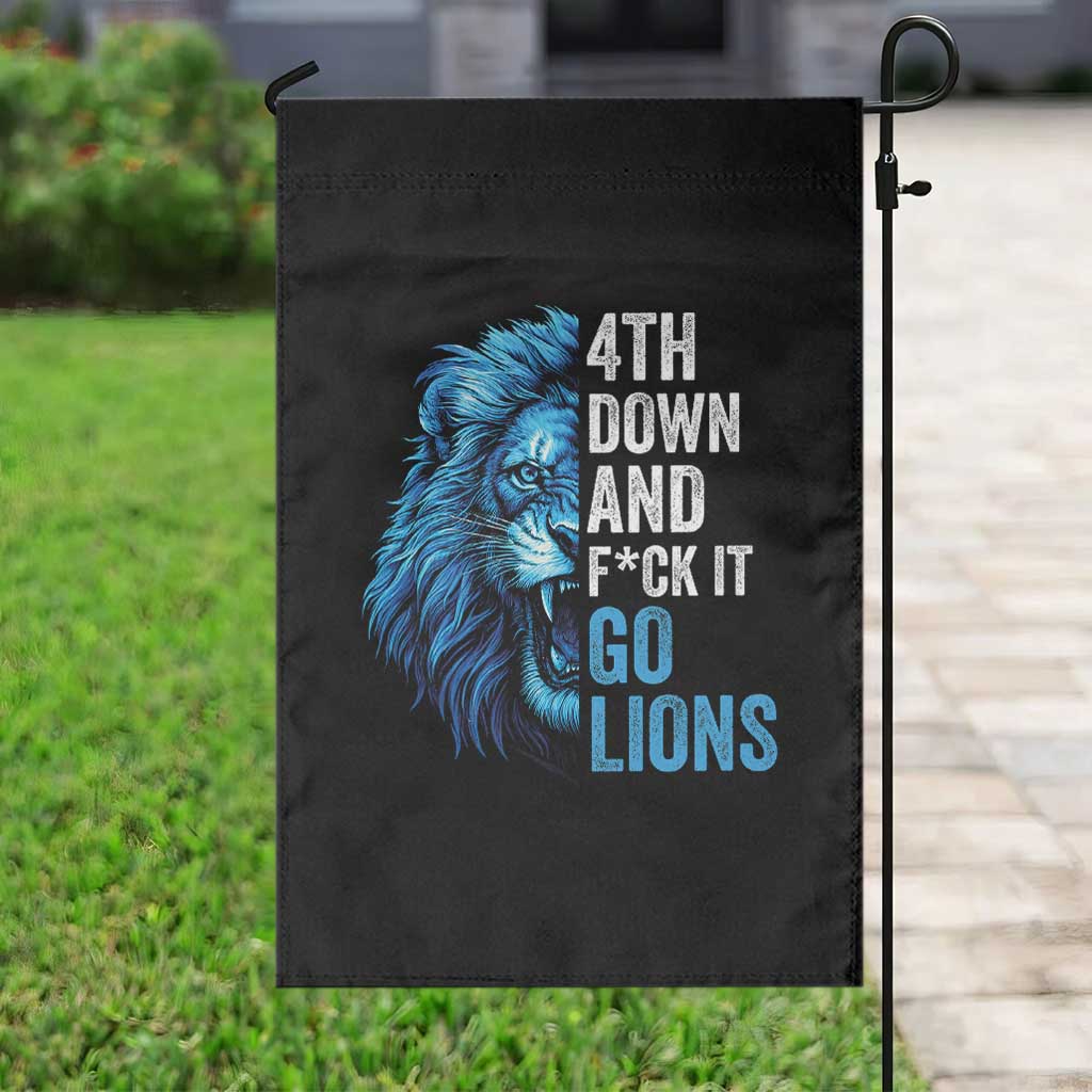 LF Game Day Garden Flag Funny 4th Down F*ck It Blue Team Sports Fan TS10 Print Your Wear