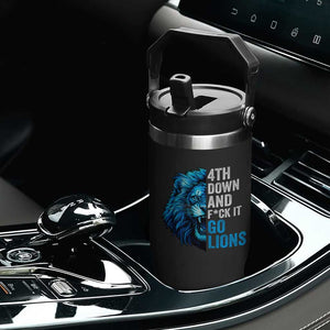 LF Game Day Flip Straw Tumbler Funny 4th Down F*ck It Blue Team Sports Fan TS10 Print Your Wear