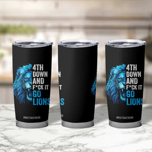 LF Game Day Tumbler Cup Funny 4th Down F*ck It Blue Team Sports Fan TS10 Print Your Wear