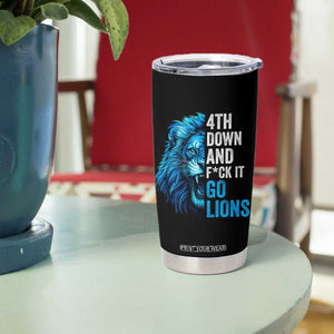 LF Game Day Tumbler Cup Funny 4th Down F*ck It Blue Team Sports Fan TS10 Print Your Wear