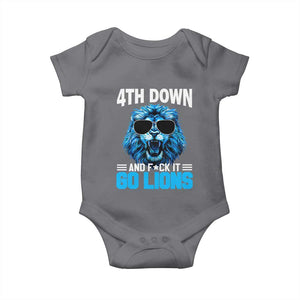 4th Down F*ck It Go Lions Baby Onesie Funny Bold Game Day TS10 Charcoal Print Your Wear