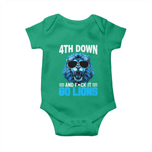 4th Down F*ck It Go Lions Baby Onesie Funny Bold Game Day TS10 Irish Green Print Your Wear