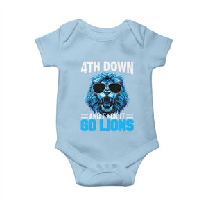 4th Down F*ck It Go Lions Baby Onesie Funny Bold Game Day TS10 Light Blue Print Your Wear