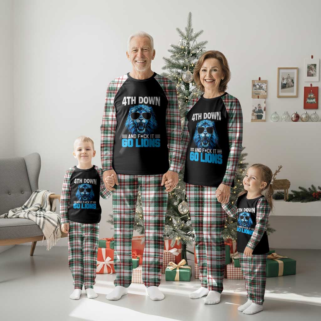 4th Down F*ck It Go Lions Plaid Pajama Set Funny Bold Game Day TS10 Christmas Plaid Print Your Wear